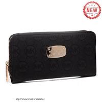 michael kors jet set monogram groot zwart portefeuilles Verkoop Handtassen 90nml438